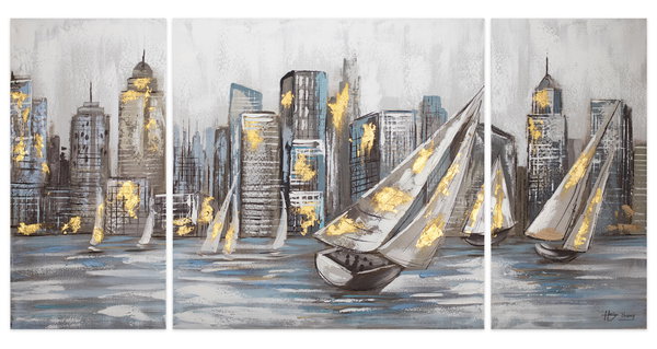 Acryl Gemälde 'Großer Aufbruch' 140x70cm