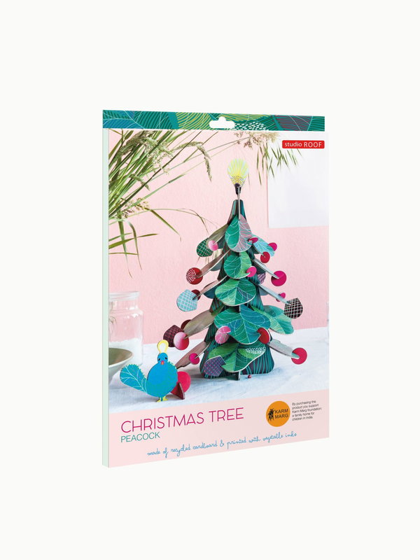 Papierskulptur 'Baum- &amp; Vogel-Set'