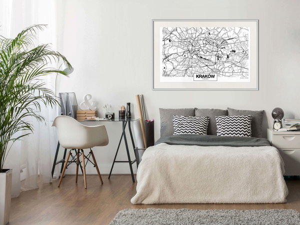Poster 'City Map: Cracow'