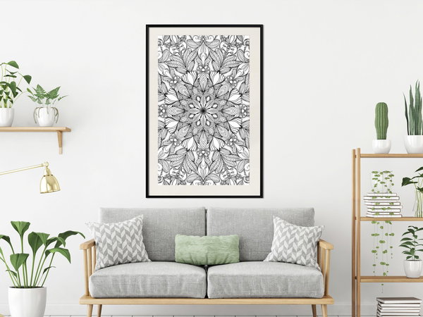 Poster 'Colourless Mandala'