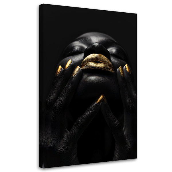 Kunstdruck auf Leinwand 'Golden Elegance 9'