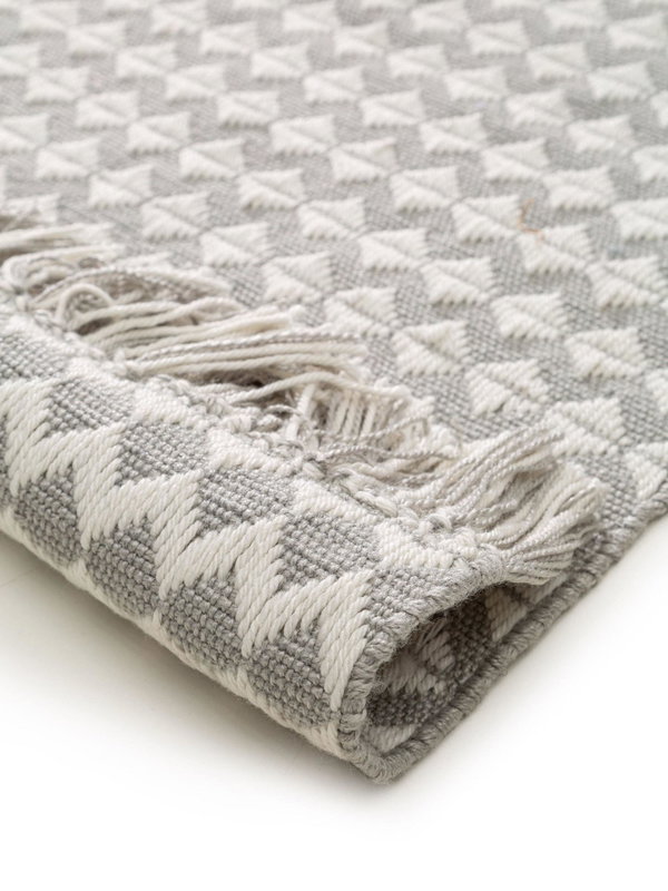 Design Teppich aus recyceltem Material Morty Grau