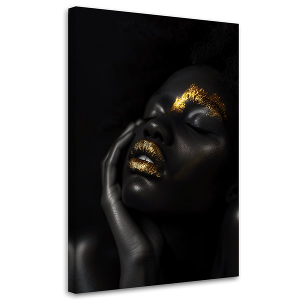 Kunstdruck auf Leinwand 'Golden Elegance 1'