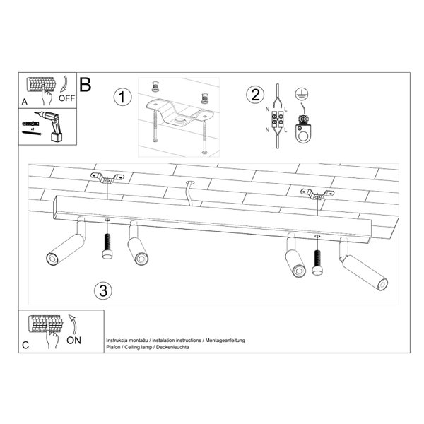 Plafonnier « EYETECH 4 »