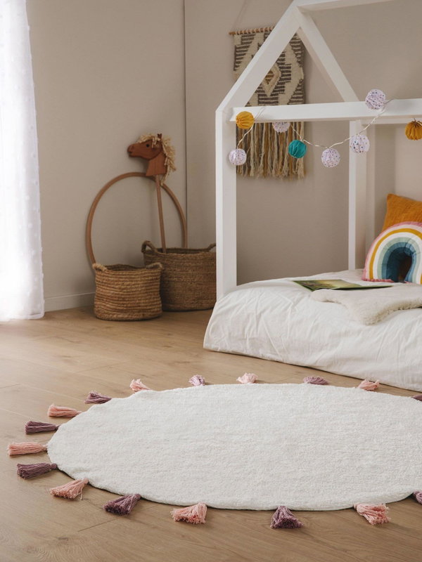 Design Waschbarer Kinderteppich Malu Rosa II