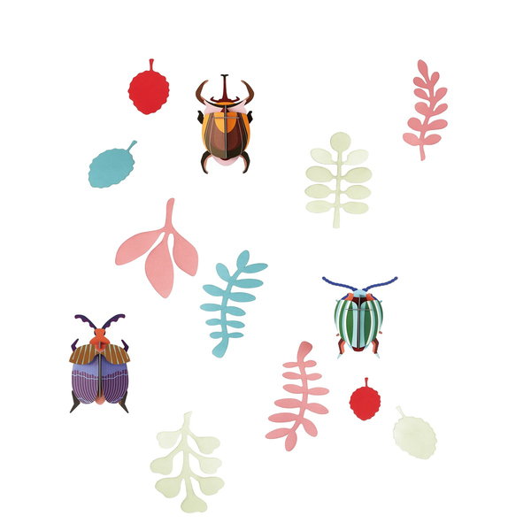 3D Wandobject gemaakt van karton 'Beetle Art Set'