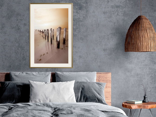 Poster 'Breakwater in Sepia'