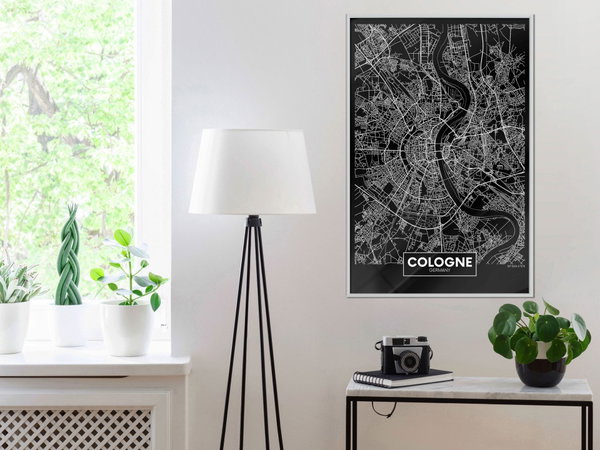 Poster 'City Map: Cologne (Dark)'