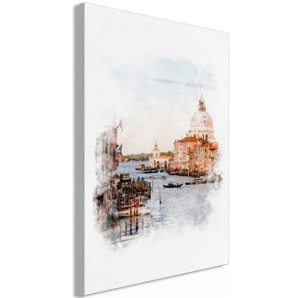Kunstdruk op canvas 'Watercolour Venice Vertical'