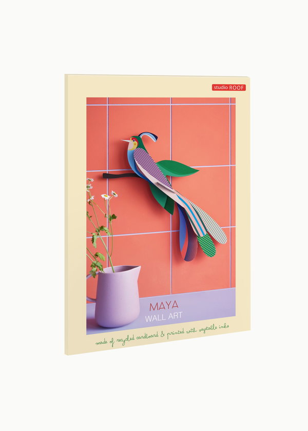 Wanddeko Papier 'Tropenvogel Maya'
