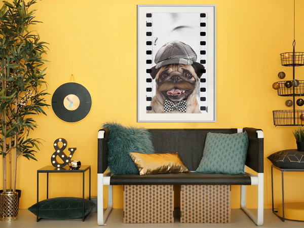 Poster 'Pug In Hat'