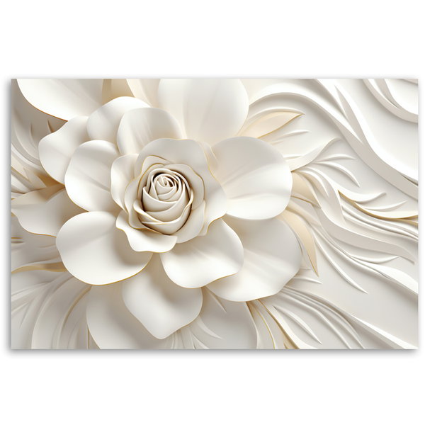 Stampa su tela 'White Floral'