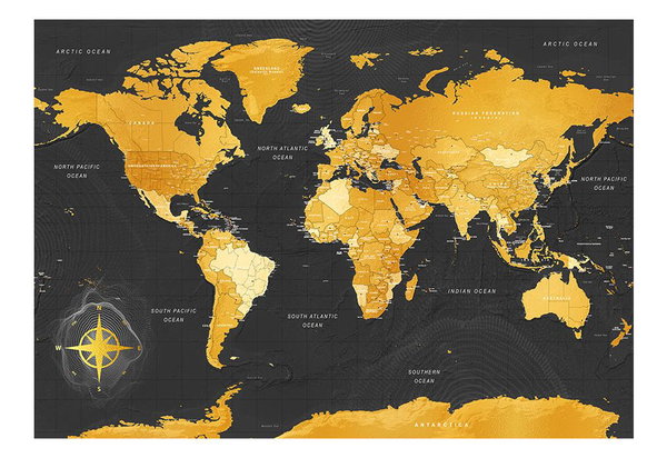 Tapete 'Map: Golden World'