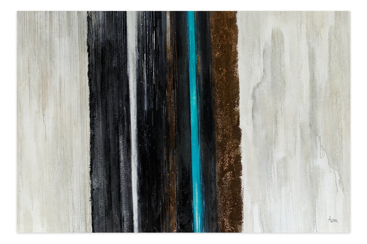 Olieverf schilderijen 'Transcendent Lustre' | Handgeschilderd unicum 180x120cm komt in de ruimte goed tot zijn recht.