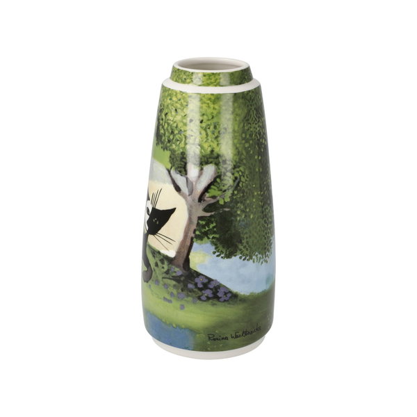 Porzellan Vase 'Walk in the Green' von Rosina Wachtmeister 9x18,5x9cm