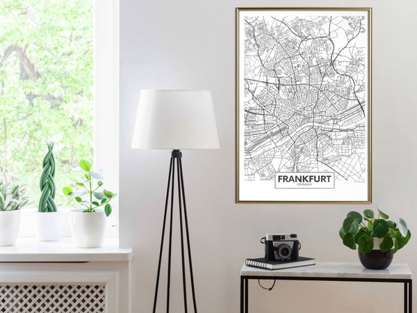 Poster 'City map: Frankfurt'