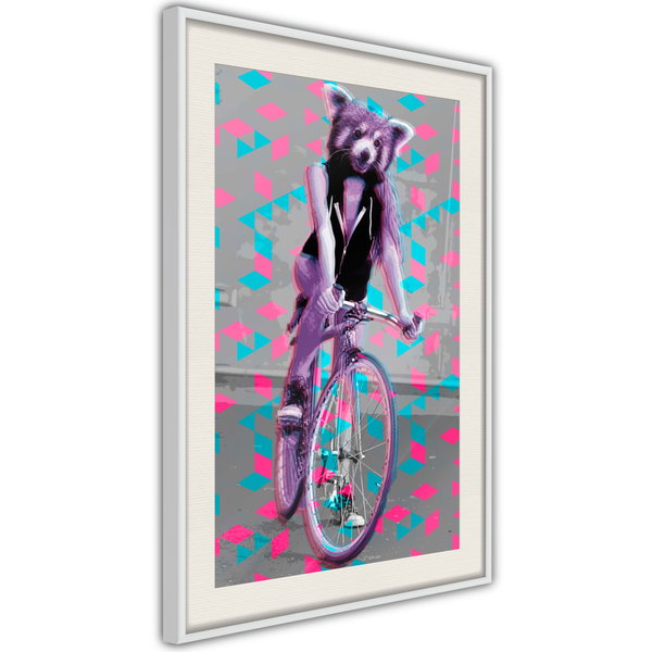 Poster 'Raccoon On The Bike'