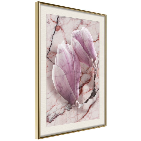 Poster 'Magnolia on Marble Background'