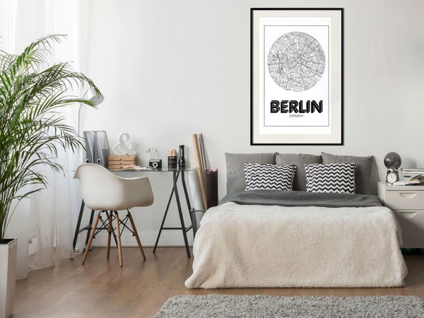 Poster 'City Map: Berlin (Round)'