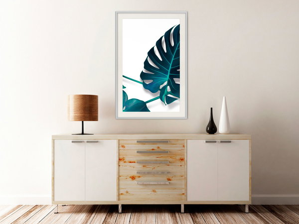 Poster 'Turquoise Monstera I'