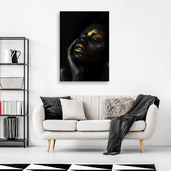 Kunstdruck auf Leinwand 'Golden Elegance 1'