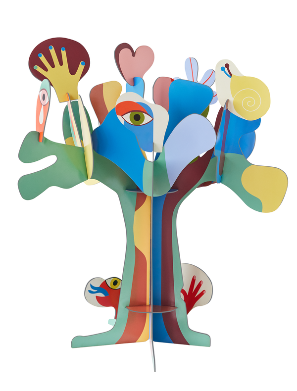 Papierskulptur 'Abstrakter Baum'