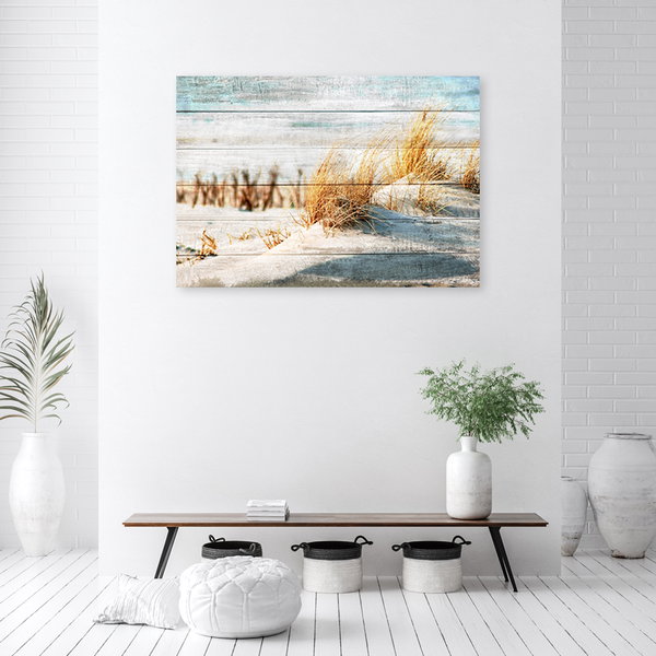 Kunstdruck auf Leinwand 'Grass Lines'
