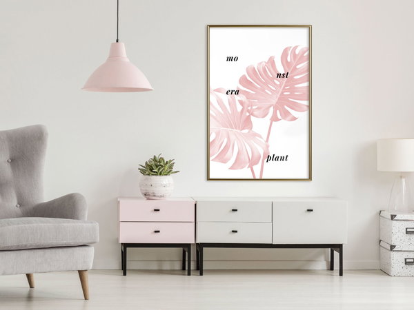 Poster 'Pale Pink Monstera'