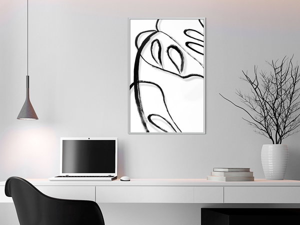 Poster 'Painted Monstera Leaf'