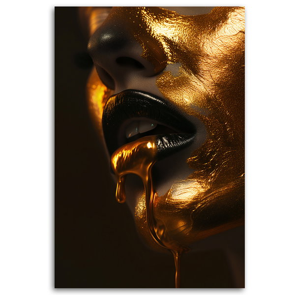 Kunstdruck auf Leinwand 'Golden Elegance 2'