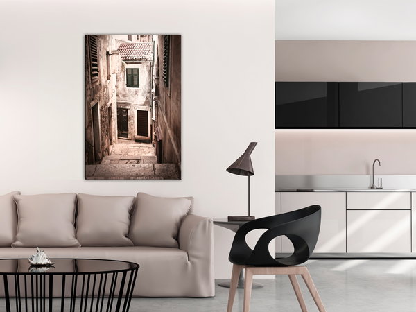 Kunstdruck auf Leinwand 'Retro Alley Vertical'