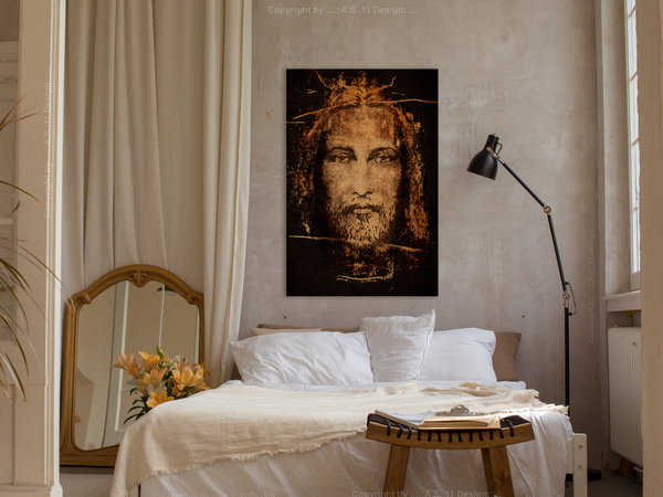 Kunstdruck auf Leinwand 'Shroud of Turin Vertical'