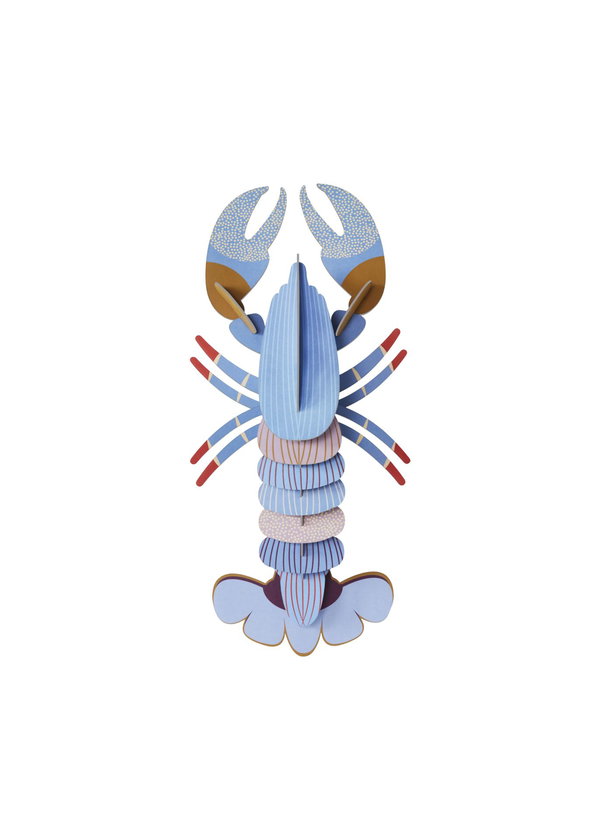 Sculptură de perete din carton 'Azure Lobster'