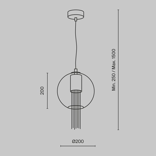 Pendelleuchte 'Flusso 1'