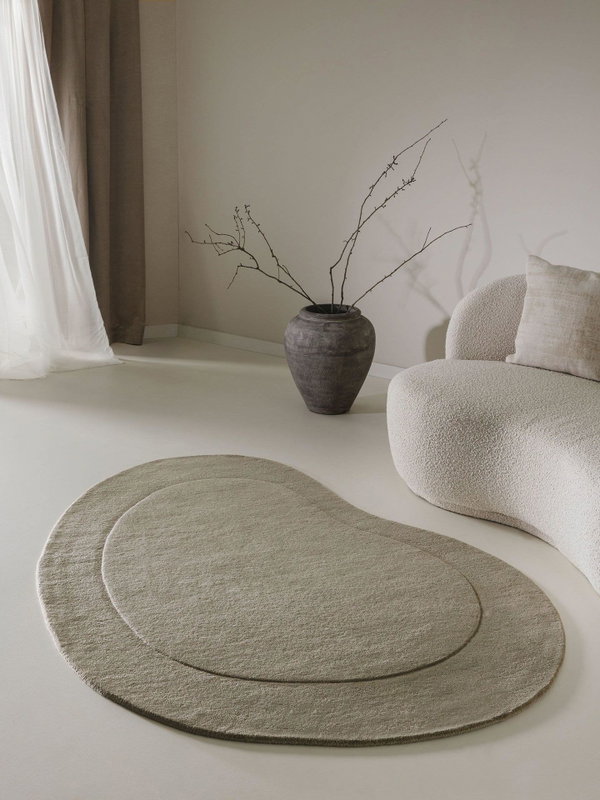 Design Wollteppich Shape Hellgrün