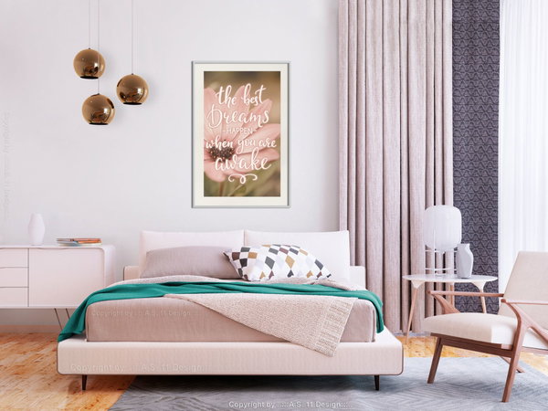 Poster 'The Best Dreams Happen When You Are Awake'