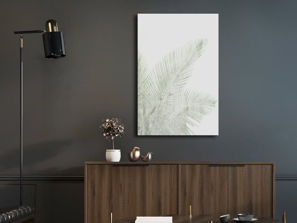 Kunstdruck auf Leinwand 'Velvet Green Vertical'