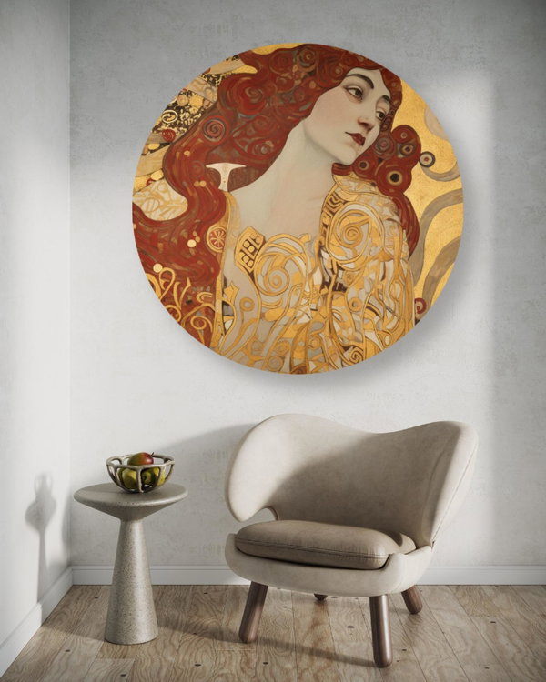 Rundes Bild 'Auburn Elegance'