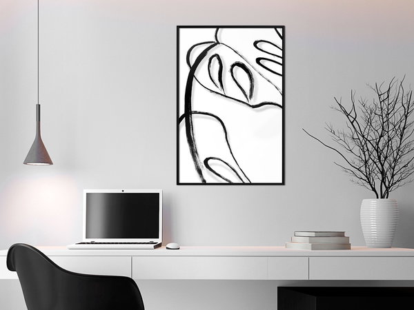 Poster 'Painted Monstera Leaf'