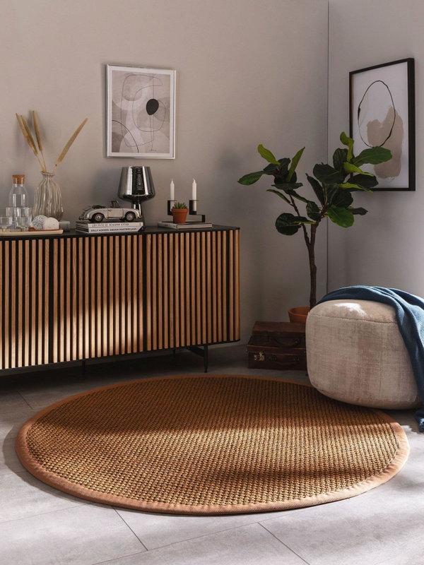 Tapijt 'Greta Light Brown' 150x150cm