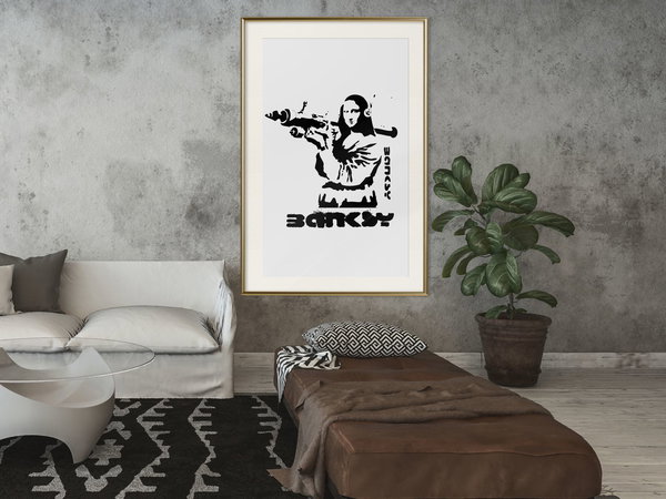 Poster 'Mona Lisa with a Bazooka'
