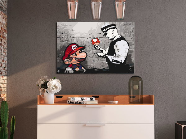 Malen nach Zahlen für Erwachsene 'Mario (Banksy)'