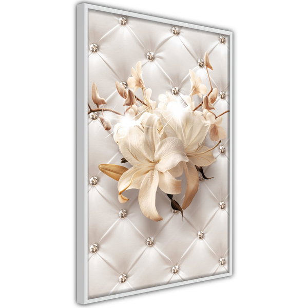 Juliste 'Lilies on Leather Upholstery'