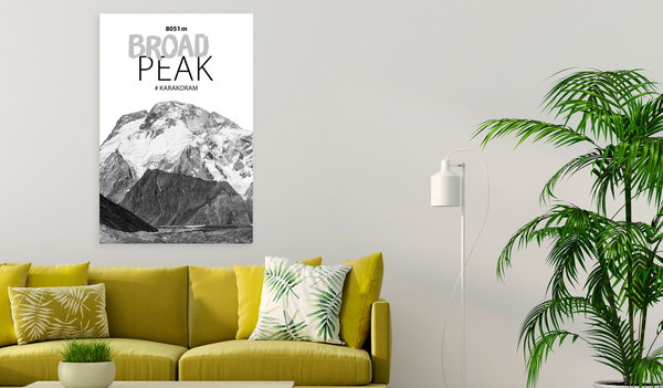 Kunstdruck auf Leinwand 'Broad Peak Vertical'
