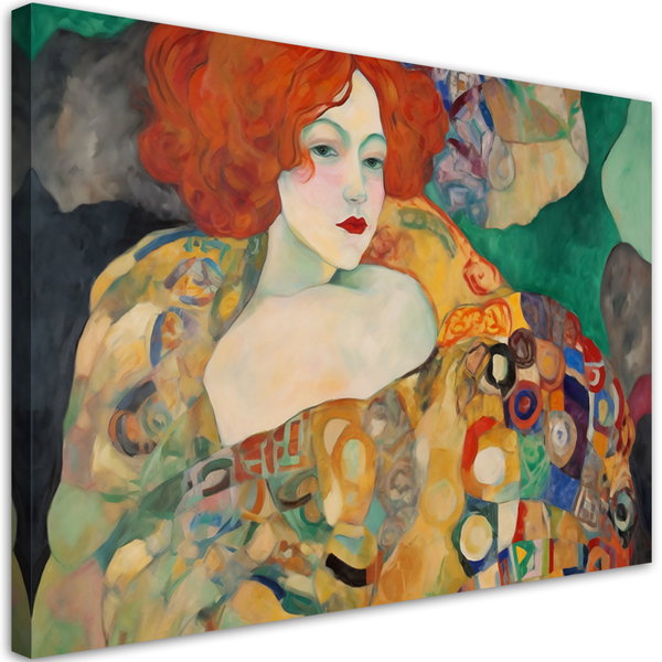 Tlač na plátno 'Klimt - Red-haired Woman'