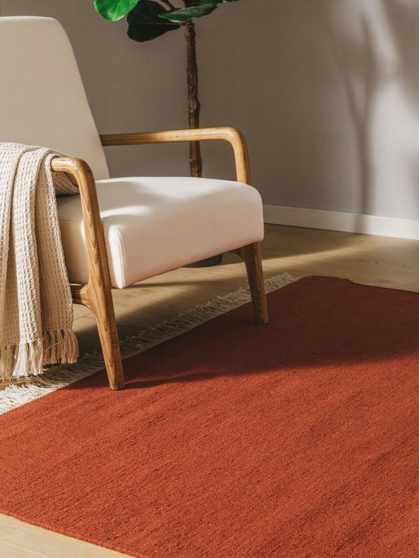 Design Wollteppich Liv Orange