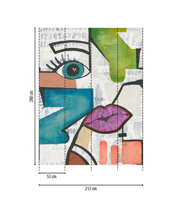 Tapete 'Geo Fusion' 212x280cm