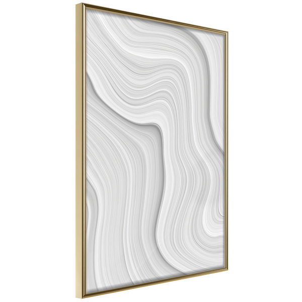 Poster 'Snow Contour Lines'