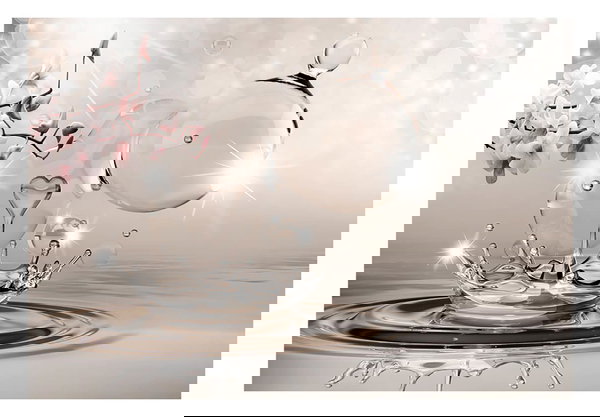 Behang 'Water Drop Heart'