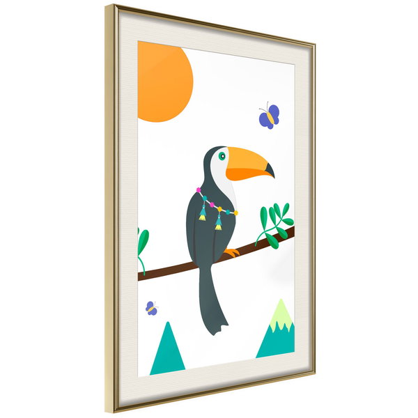 Poster 'Toucan And Butterflies'